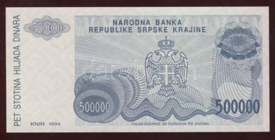 Horvátország 1994. 1000D, 10.000D, 500.000D mindegyik sorszám nélkül! T:I