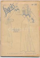 cca 1930 Lingeries No.20., színes női divatrajzokat tartalmazó füzet