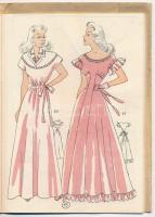 cca 1930 Lingeries No.20., színes női divatrajzokat tartalmazó füzet