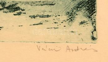 Váczi András(1967-): Dream von Jakob. Rézkarc, papír, jelzett,  16x11,5 cm