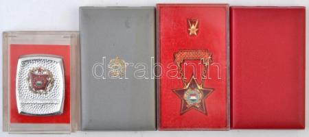~1950-1960. 4db vegyes szocialista kitüntetés és jelvény, közte 1951. "Közbiztonsági Érem"...
