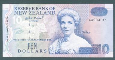 Új-Zéland 1992. 10$ "AA" alacsony sorozatszám! T:I R!