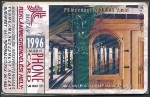 1996 100 éves a Millenniumi Földalatti Vasút, 50 egység, bontatlan csomagolásban.