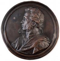 DN Puskin fém lemezplakett (134mm) T:2 hátoldalon forrasztásnyom ND Pushkin commemorative plaque (134mm) C:XF soldering mark