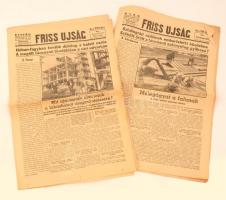 1943 A Friss Újság 48. évfolyamának 20. és 21. száma, címlapon a sztálingrádi csata híreivel, 2 db