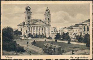 Debrecen, Református nagytemplom, villamos