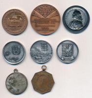 8db-os vegyes emlékérem tétel, közte Rákóczi lemez-, Mindszenty és Haranghy emlékérmek, valamint ~19...