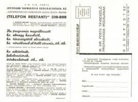 Budapest V. Posta távbeszélő propaganda irodája, Petőfi Sándor utca 13-15. - kinyitható képeslap