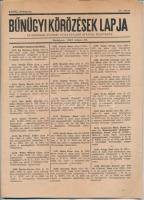 1948 Bp., A Bűnügyi Körözések Lapja, az Országos Bűnügyi Nyilvántartó Hivatal Kiadványa, XXVII. 21. szám