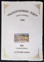 1996 Millecentenárium-Feszty Jubileumi Telefonkártya. 896-1996, 20 egység, díszes papírmappában, magyar, angol, és német nyelven, 9996 példányban kiadott, bontatlan csomagolásban.