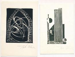 Tóth Rózsa (1942 -): 5 db ex libris. Linó, papír, jelzett, 9×7 cm (5×)