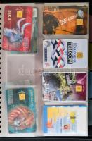 Kb. 160 db használt telefonkártya gyűjtemény, berakóban, korai darabokkal