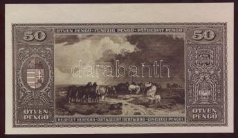 1945. 50p csak hátlapi fázis, felső ívszél T:I