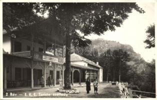 Rév, Vadu Crisului; E.K.E. Turistaszálló, Zichy cseppkőbarlang / tourist hotel, cave (EK)