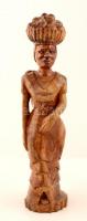 Afrikai bennszülött asszony, fargaott fa, jelzés nélkül, m:58 cm