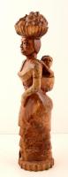 Afrikai bennszülött asszony, fargaott fa,  jelzés nélkül, m:58 cm