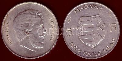 1947. 5Ft Ag (5x) "Kossuth" T:2,2/3