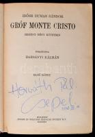 Id. Dumas Sándor: Gróf Monte Cristo I-IV. Fordította Harsányi Kálmán. Budapest, én., Singer és Wolfn...