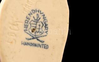 Herendi papagáj,  kézzel festett, jelzett, hibátlan, m: 11 cm