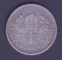Ausztria 1897. 1Kr Ag T:3/3-