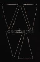 Ezüst(Ag) nyaklánc, 5 db, jelzett, h: 75 cm, nettó: 32,3 g