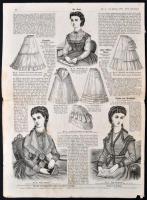 1870 A Der Bazar c. női lap nagyméretű fametszetekkel / Women's magazine with large etchings
