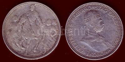 1896. 1K Ag "Millenium" (4x) T:2,2/3