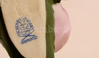 Herendi rózsa, kézzel festett, jelzett, apró kopásnyomokkal, 8×7,5×5 cm