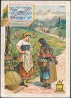 cca 1910 A Franck kávé litho reklámkártya, 15x12 cm / cca 1910 Franck coffe litho card, 15x12 cm