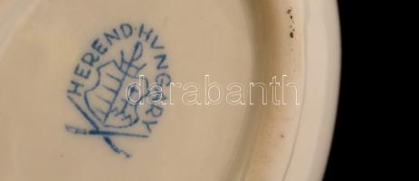 Herendi Eton mintás kis tálka, kézzel festett, jelzett, kis kopásnyomokkal, 8×6 cm