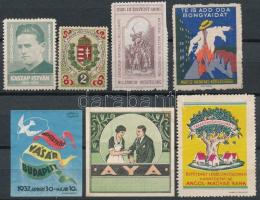 1896-1937 7 db különböző levélzáró(Kaszap István, Millennium, Angol-Magyar Bank), stb.