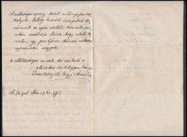 1872 Máramarossziget, Draskóczy Szilágyi Amália személyes hangvételű levele gyámatyjához