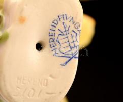 Herendi sárgarigó párban, kézzel festett, jelzett, hibátlan, m:6 cm