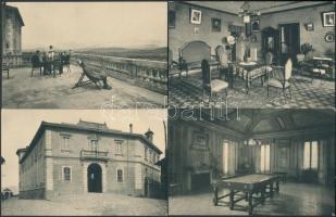 Solbiate, Casa di Salute Fate Bene Fratelli / sanatorium, interior, terrace - 4 unused pre-1945 postcards, good quality