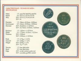 Luxemburg 1995. 1F-50F 4klf db + 1db emlékérem, díszes szettben T:BU