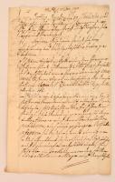 1750 Német nyelvű levél, szárazpecséttel