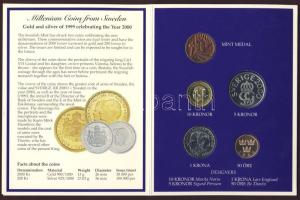 Svédország 1999. 50ö-10Kr 4klf db + 1db emlékérem, szettben T:BU