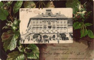 Szatmárnémeti, Satu Mare; Kereskedelmi bank palota, kiadja Lővy M. / bank palace, litho (EB)