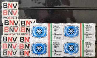 1966-1967 BNV 2 klf típusú levélzáró 16 db + 1967 Turizmus levélzáró 7 db
