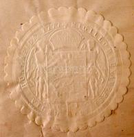 1945 a Pázmány Péter Tudományegyetem jogi diplomája, okmánybélyeggel