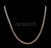 Ezüst(Ag) lapos pancer nyaklánc, jelzett, h: 40 cm, nettó: 16,1 g