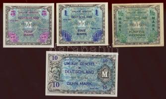 Németország/nemz. megszállás 1944. 1/2M-100M teljes sor, ebből 1/2M+1M USA, a többi szovjet kiadás! T:1/2M II+ Csak egyszer hajtva!, többi I