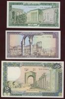Libanon 1986-88. 5db klf bankjegy T:500L II+, többi I