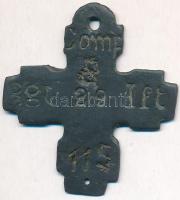 Románia ~1914-1918. I. világháborús dögcédula T:2 Romania ~1914-1918. World War I dog tag C:XF