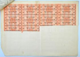 Szerbia / Belgrád 1881. "Államadóssági Kötvény" kötvény 100Fr-ról, bélyegzéssel, magyar és...