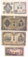 Japán 1917-44. 18db bankjegy T:I-,II,III,IV