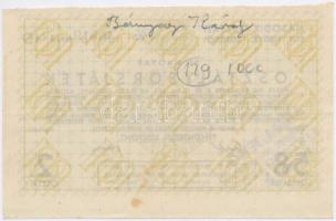 ~1946. "58. Magyar Osztálysorsjáték" Második osztály egynegyed sorsjegye, "Ádám Jenő ...