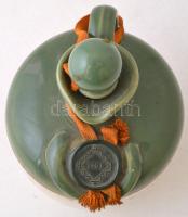Ír whiskeys palack,  matricás fajansz, jelzett, apró csorbával, m:20 cm