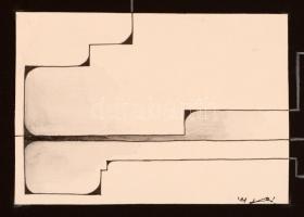 Olvashatatlan jelzéssel: Kompzició. Kollázs, papír, 50×69 cm