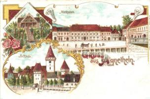 Szentágota, Agnetheln, Agnita; floral litho